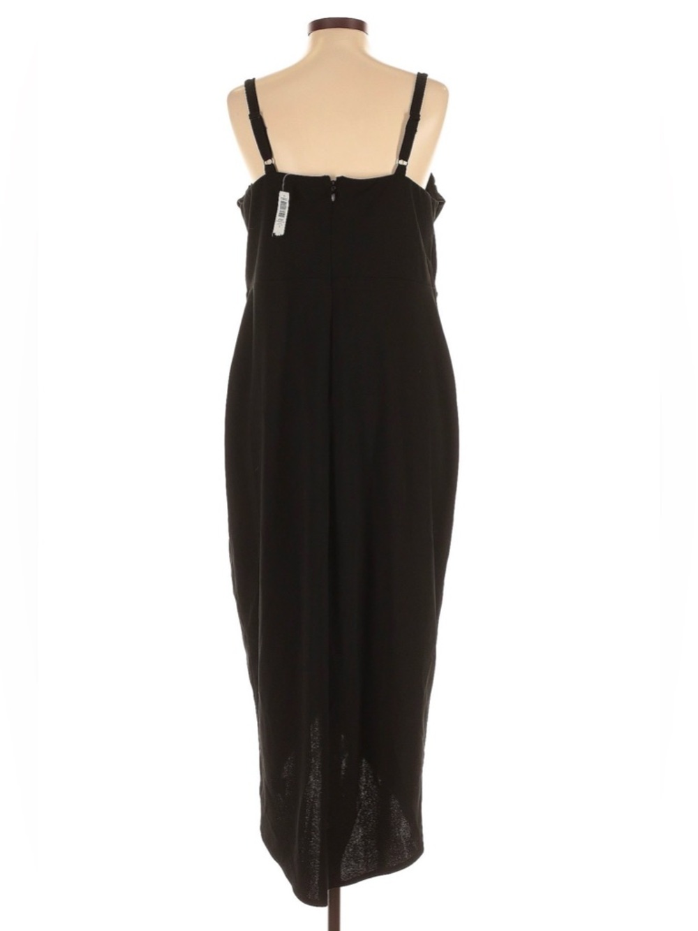 NWT Torrid Tulip Hem Bustier Deep Black Midi Dress | 12 - Picture 6 of 7